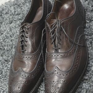 Allen Edmonds  "MCALLISTER" Men's Leather Brogue Wingtip Oxfords 9D Brown USA